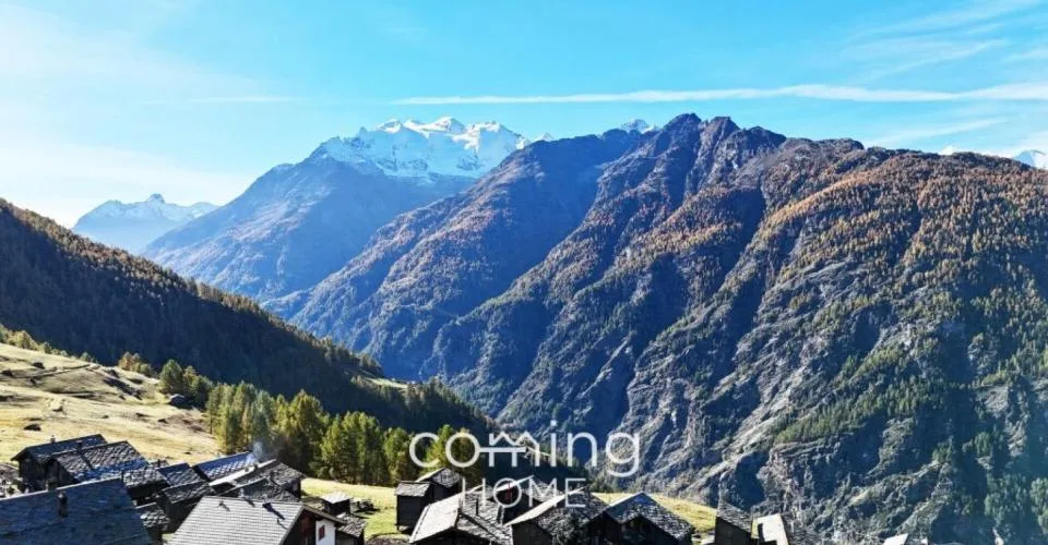 Gspon - Rare parcelle constructible sur un haut plateau ensoleillé avec vue alpine lointaine