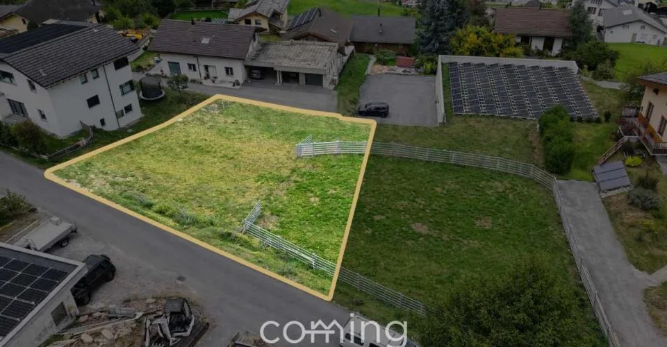 Construire avec vue à Bürchen - 729 m² en pente ensoleillée et environnement calme