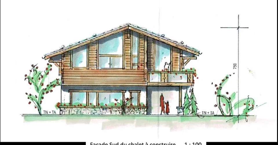 Terrain SANS mazot avec autorisation de construire en force pour un chalet