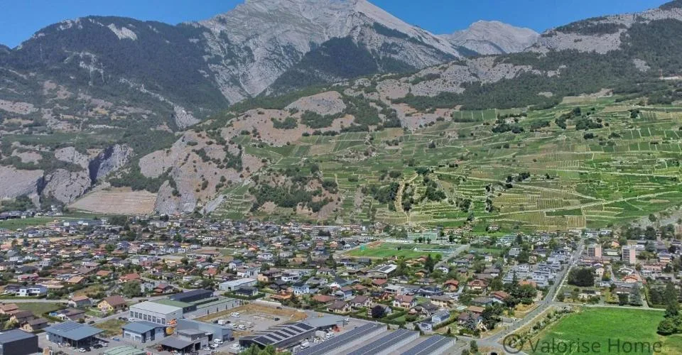 Terrain avec permis de construire à Vétroz