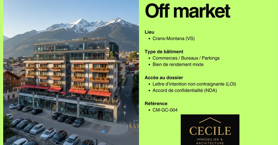 OFF MARKET - Actif mixte (Bureaux / Commerce / Parking)
