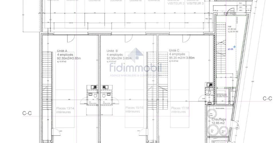 Surfaces commerciales, administratives et artisanales modulables
