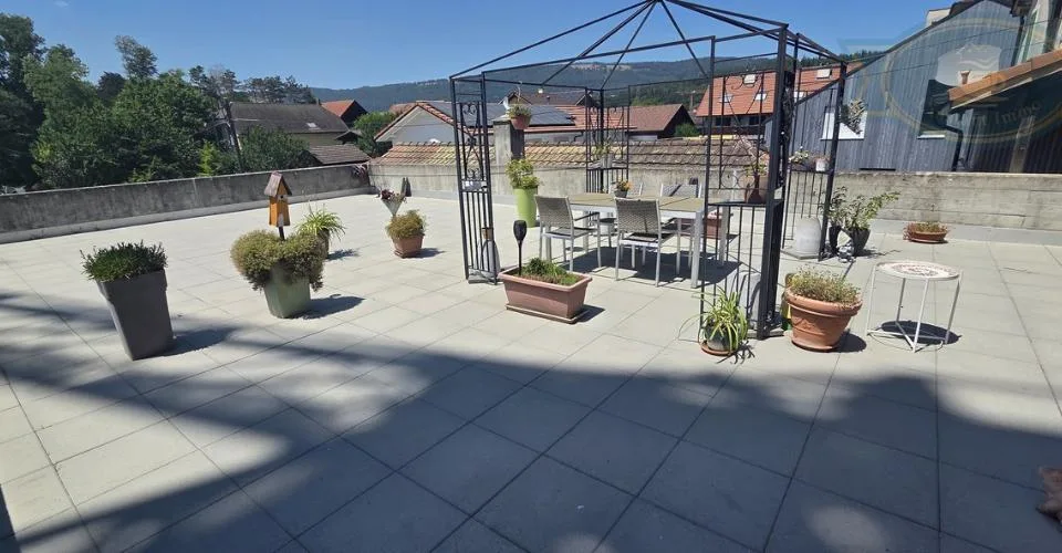 Immeuble avec un grand appartement, laboratoire et logement