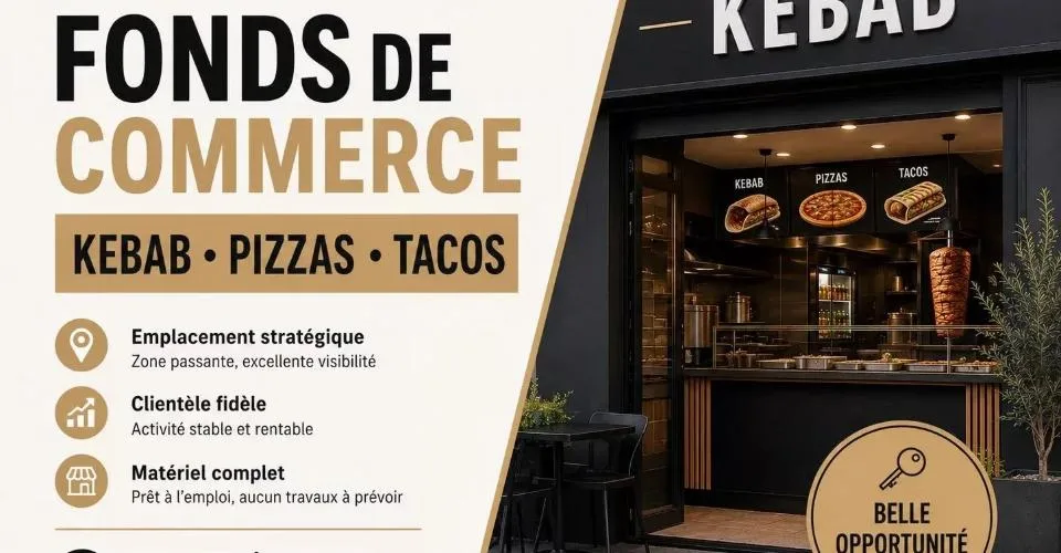 Fonds de commerce Kebab, Pizza, Tacos au centre-ville de Monthey