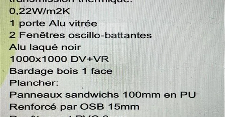 Bureau modulaire avec climatiseur