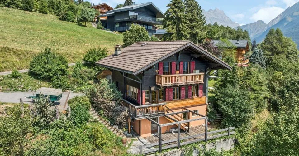 Chalet ristrutturato sulle alture di Gryon, studio indipendente, vista panoramica – foto 13 di 22
