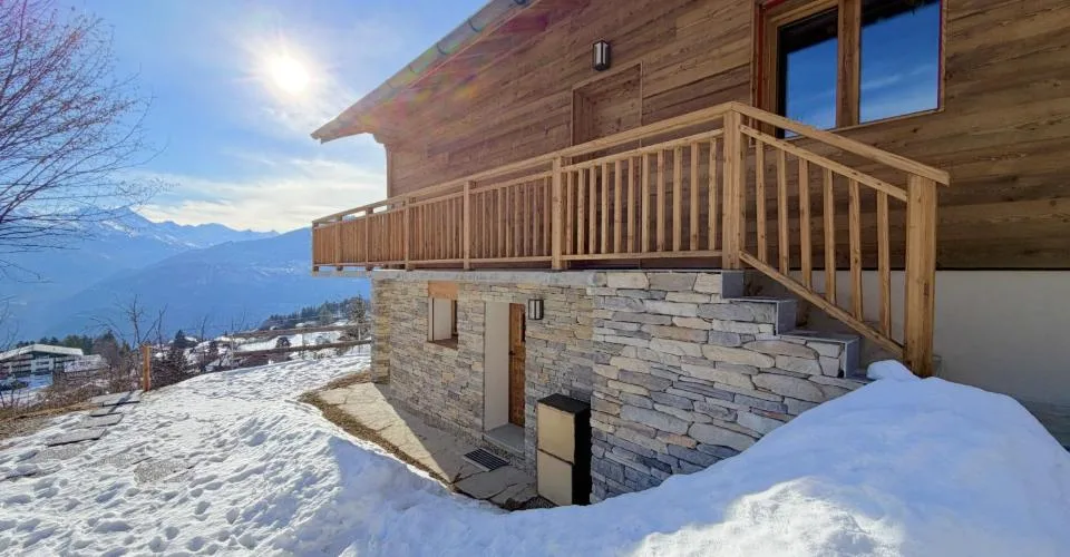 Chalet à Bluche : 2 appartements indépendants à louer avec vue exceptionnelle sur les Alpes valaisannes – Foto 6 von 13