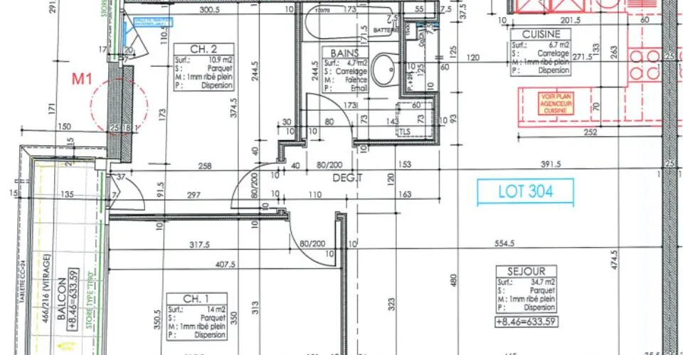 Appartement neuf de 3.5 pièces au 3ème étage