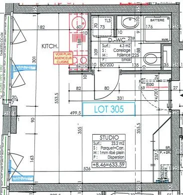 Magnifique studio neuf au 3ème étage