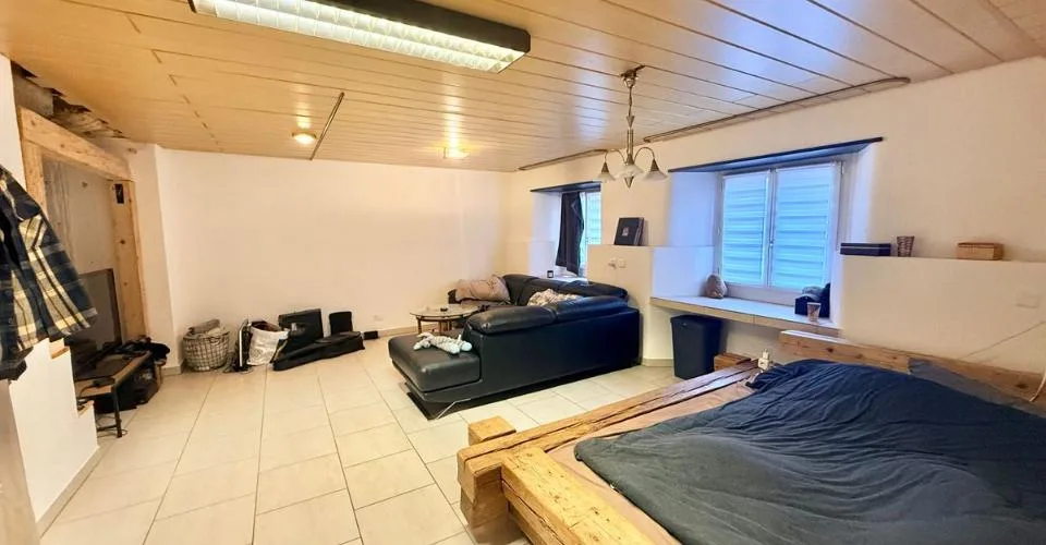 Espace mixte avec appartement 2,5 pièces et atelier - Centre de Tramelan