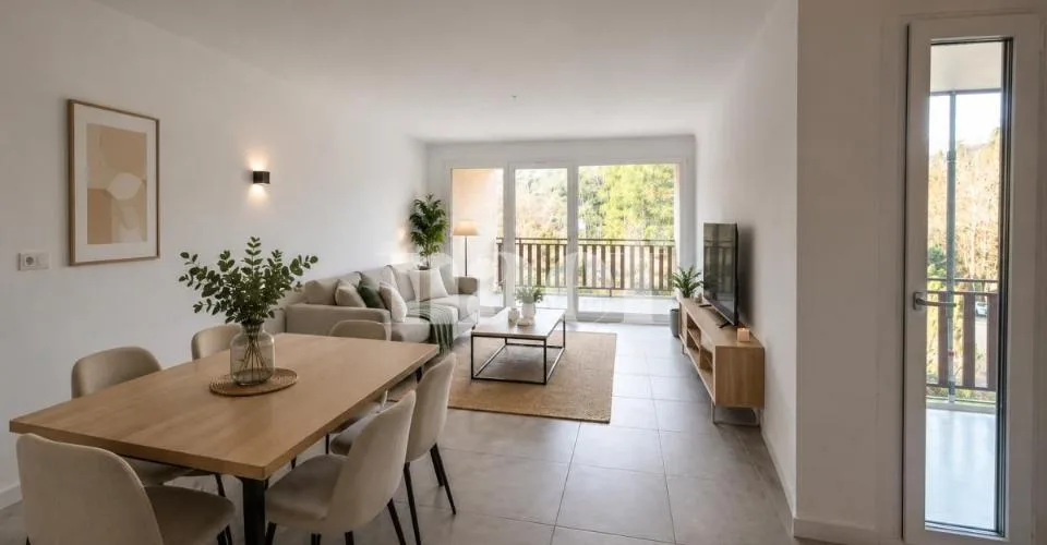 Appartement de 4 pièces au 1er étage avec 2 balcons