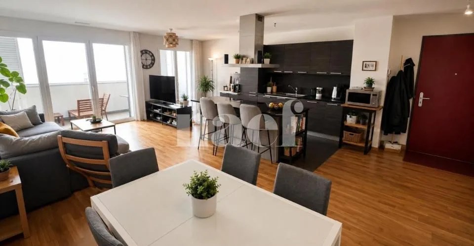 Bel appartement de 3.5 pièces au 6ème étage avec balcon