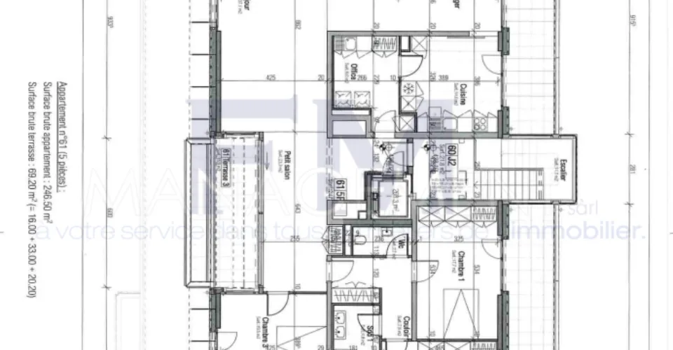 Florissant-Malagnou Chemin du Velours, 5 pièces au 6ème étage, env 210m2 + terrasses et loggia – photo 13 sur 13