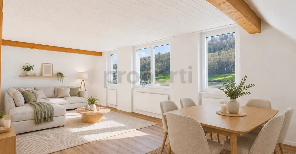 Charmante 4-Zimmer-Maisonette-Wohnung mit Dachgeschoss-Charme in Feuerthalen