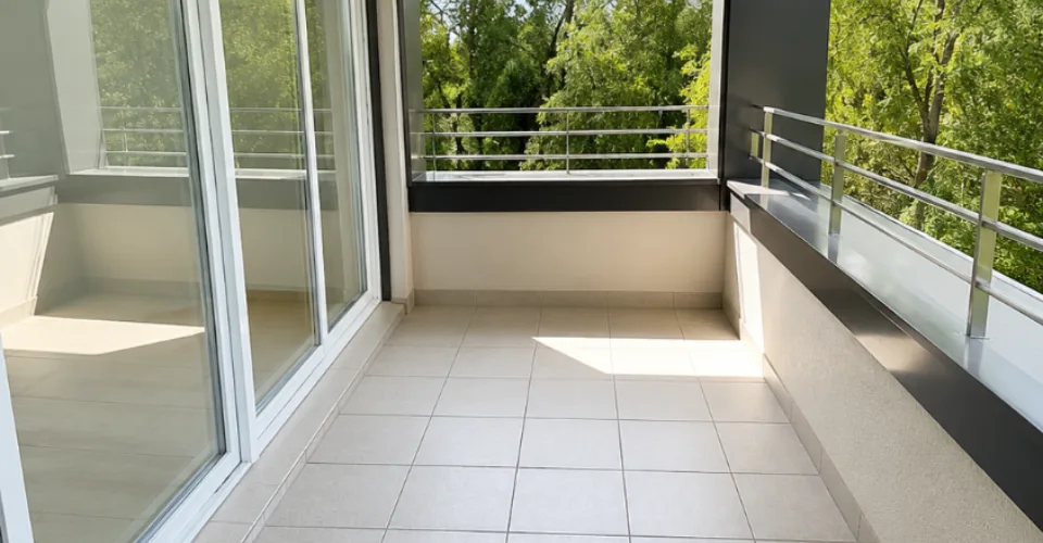 Appartement meublé avec balcon ensoleillé, garage intérieur disponible et proche de la gare