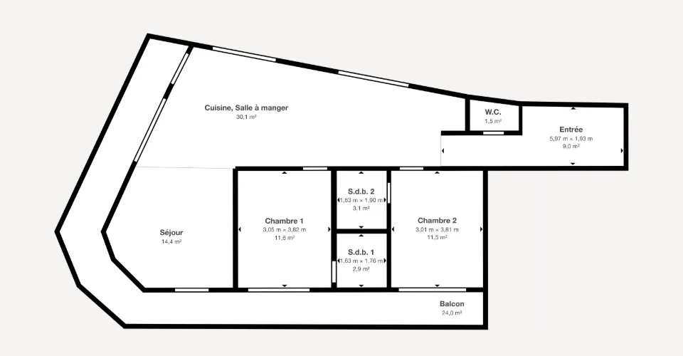 Appartement rooftop premium 2 chambres avec terrasse de 36 m² et vue sur les Alpes – Crissier, Lausanne