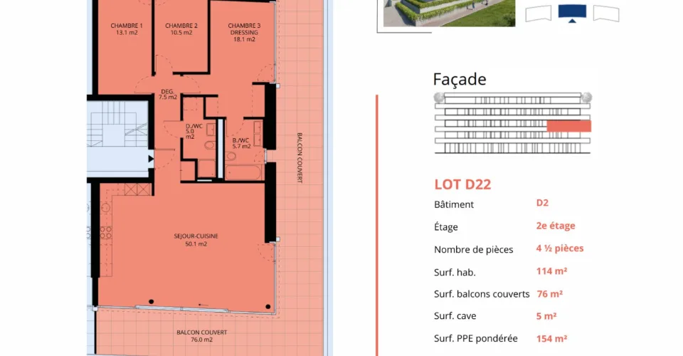 Luxuriöse 4.5-Zimmer-Wohnung mit überdachtem Balkon – Foto 13 von 13