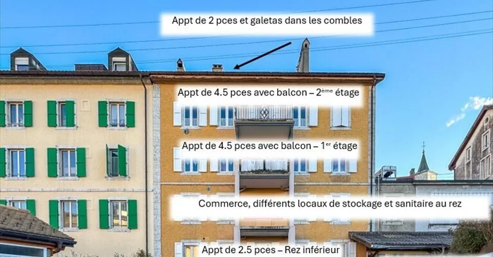 Immeuble locatif de 4 logements et un 1 commerce Au cœur de Ste-Croix – Foto 6 von 13