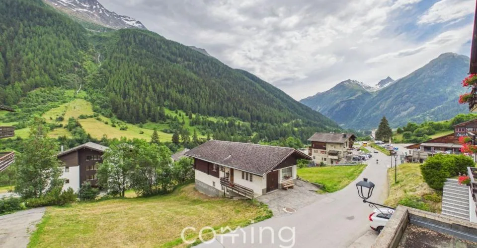 Vivre avec une vue imprenable dans le Lötschental - charmant appartement de 4,5 pièces à Wiler