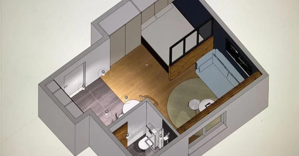 Superbe studio rénové à quelques minutes du centre – Foto 8 von 8