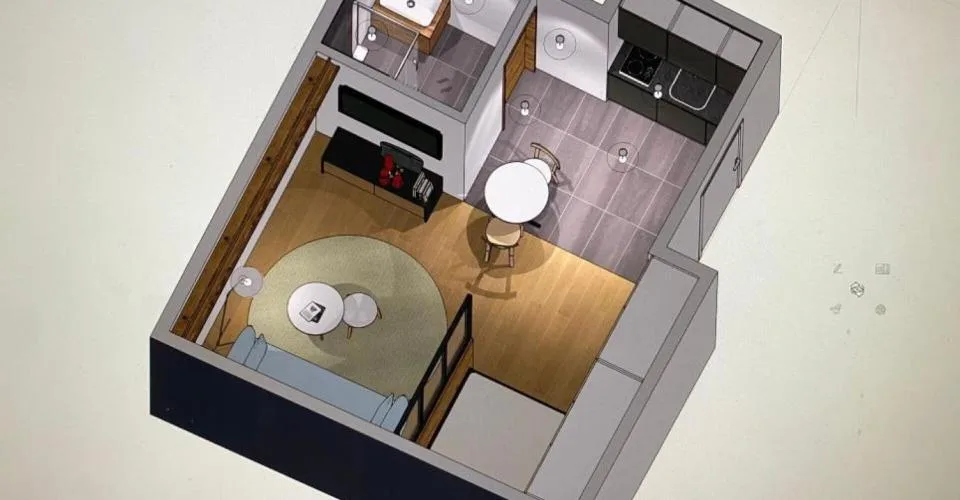 Superbe studio rénové à quelques minutes du centre – Foto 7 von 8