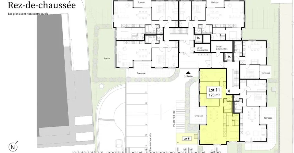 Spacieux 5.5 pièces avec terrasse et jardin à 5 min de Romont – foto 6 di 13