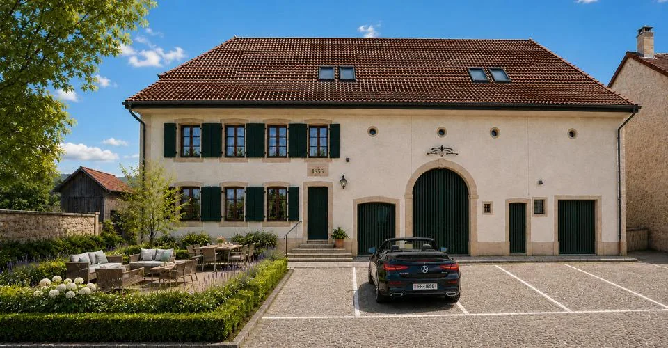 Belle ferme avec permis de construire pour 5 appartements.