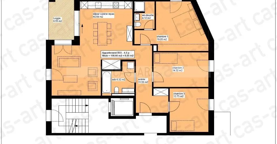 Lot B3: appartement 4,5 pc, Vaulruz