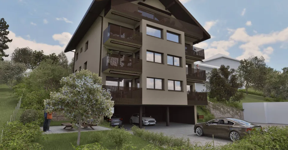 Superbe appartement mansardé neuf de 4½ dans les combles avec balcon et vue dégagée