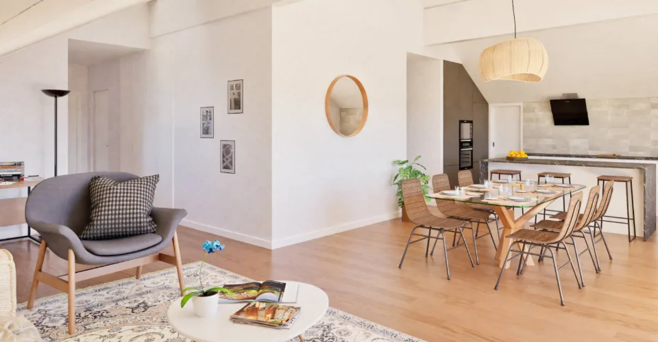 Superbe appartement mansardé neuf de 4½ dans les combles avec balcon et vue dégagée