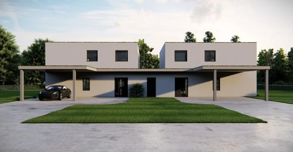 Villa jumelée neuve au centre de Courtedoux