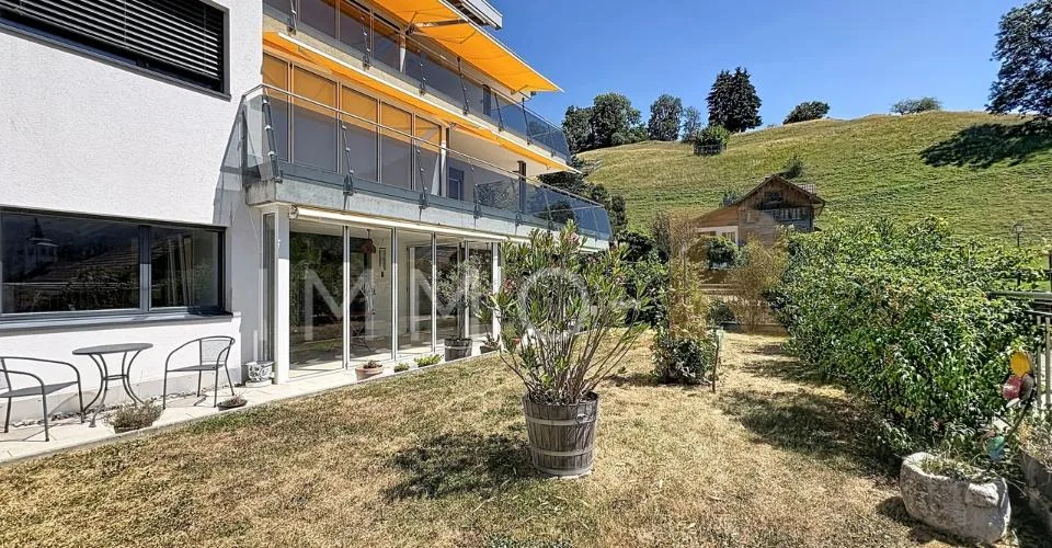 Spacieux appartement - terrasse, jardin vue dégagée sur le Moléson