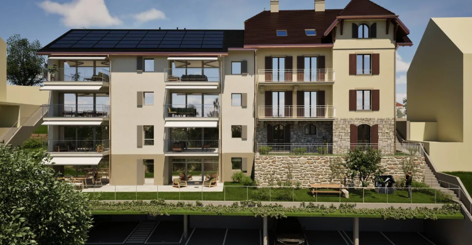 Superbe appartement neuf de 2½ pièces au rez supérieur avec grande terrasse