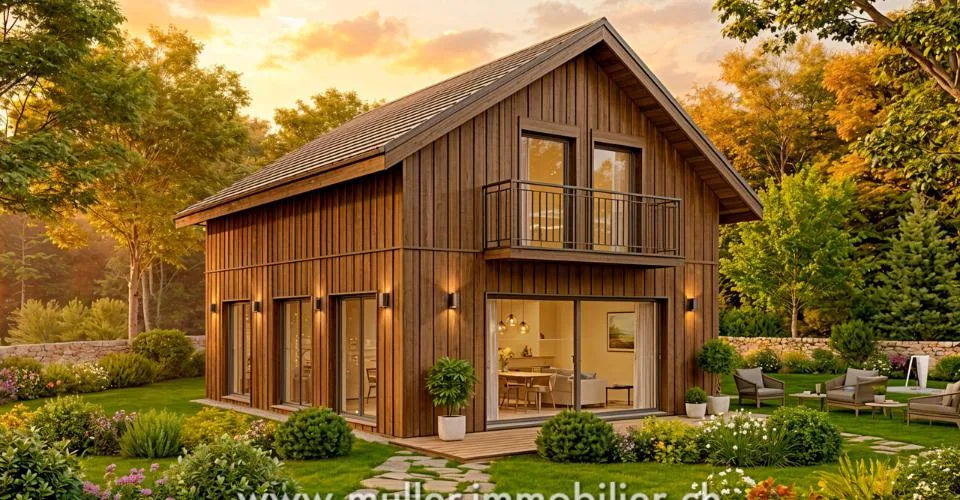 Belle maison en ossature bois en bordure de forêt au calme – photo 12 sur 13