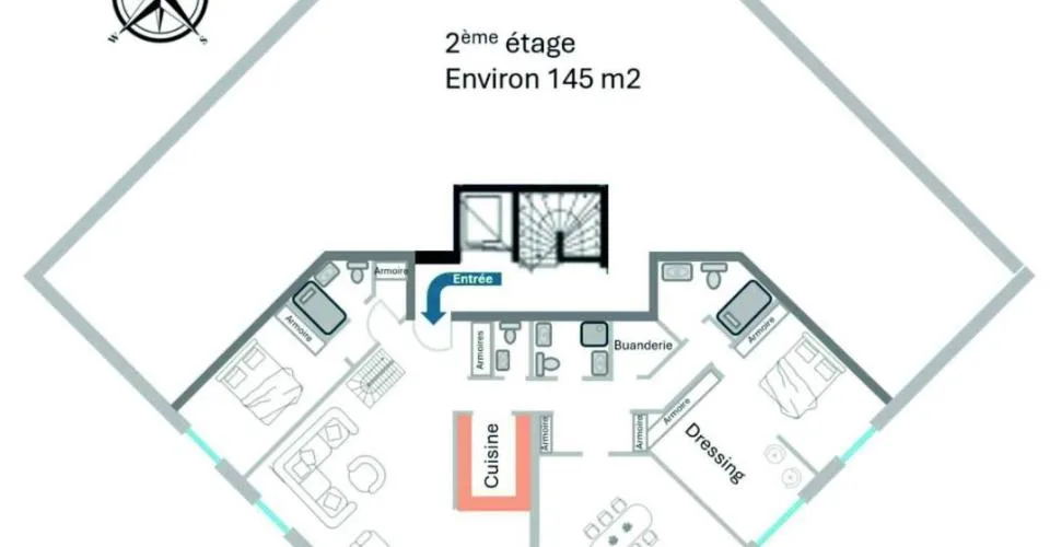 Magnifique duplex en attique de 6.5 pièces