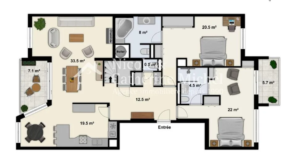 Attique duplex de haut standing dans une résidence au bord du lac – Foto 12 von 13