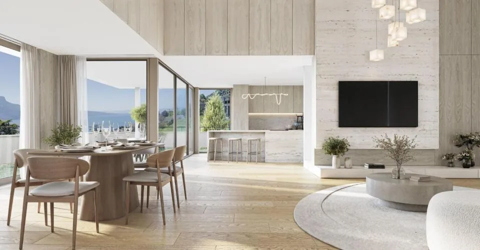 Chardonne - Magnifique villa accolée neuve de 6.5 pces avec une vue imprenable sur le Léman
