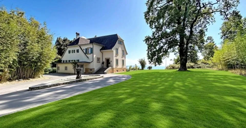 Maison de maître pieds dans l'eau