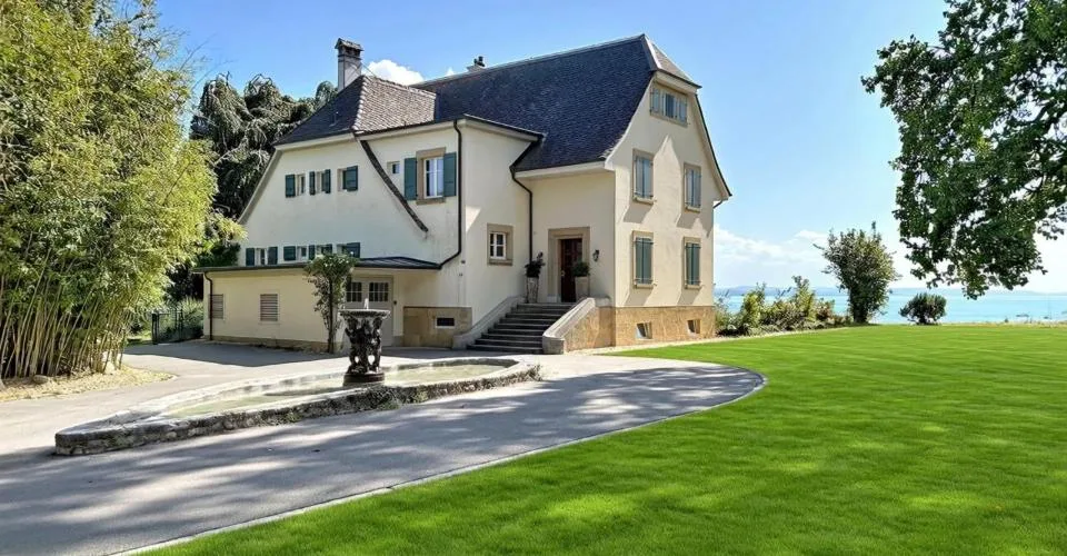 Maison de maître pieds dans l'eau