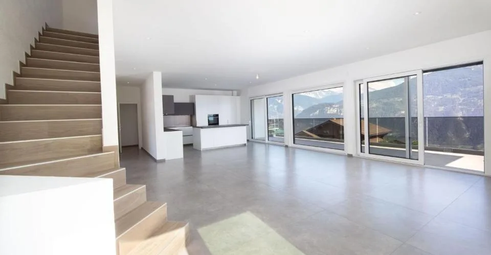 À quelques minutes de Crans-Montana. Chermignon. Villa contemporaine de 5.5 pièces avec vue sur les Alpes