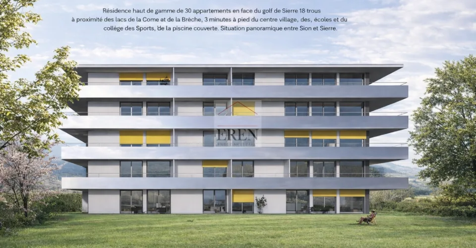 Appartement 3,5 pièces avec grand terrasse sud-est au 2ème étage à Grône