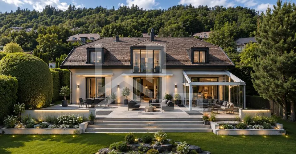 Villa avec vue imprenable sur la Côte, le Lac et les Alpes