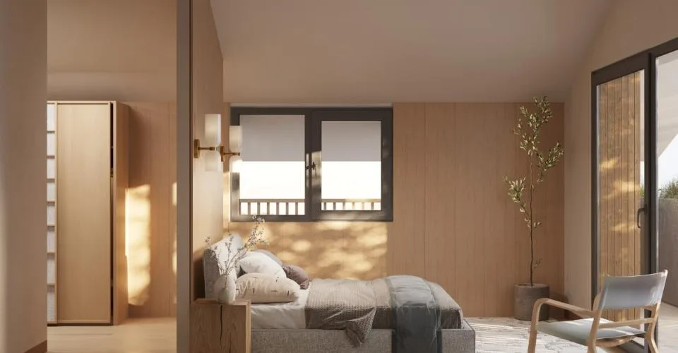 Chalet mitoyen contemporain sur plan  5,5 pièces à Euseigne (Hérémence)
