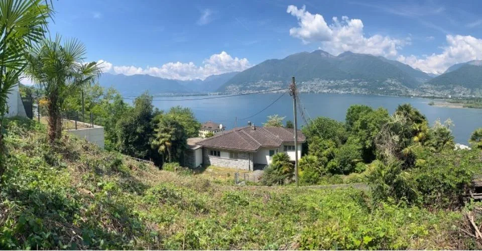 Terreno edificabile con licenza di costruzione in vendita a Gambarogno  unopportunità unica nel verde del Ticino