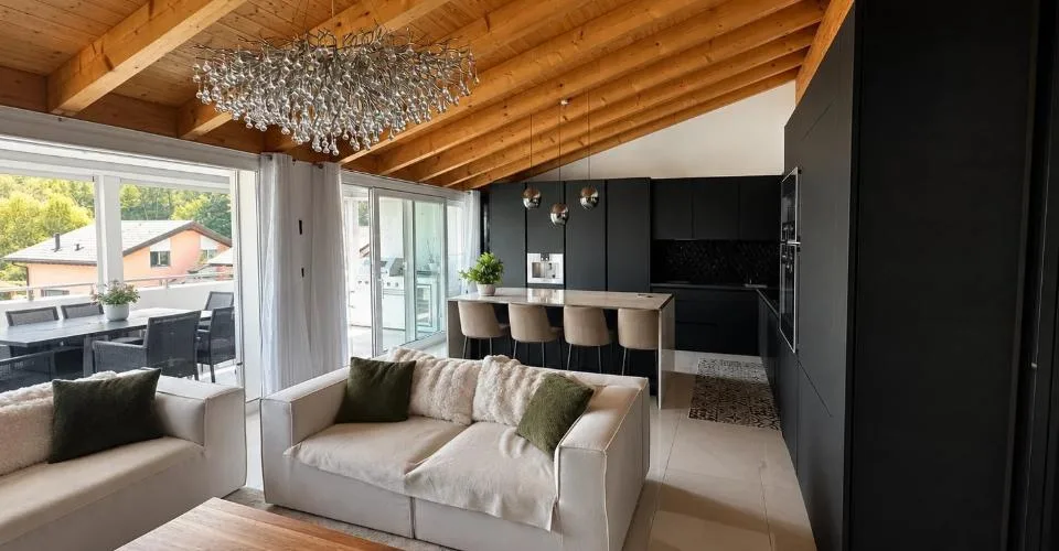 Attique 5,5 pièces - haut standing avec terrasse de 40 m², jacuzzi et