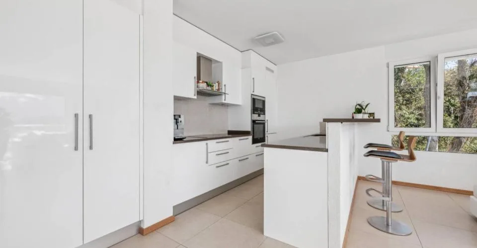 Duplex en attique contemporain avec vue sur le lac