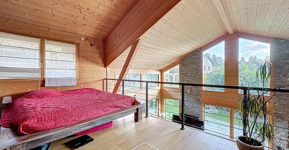 Villa d'architecte à saint-cergues (FR) avec piscine intérieure
