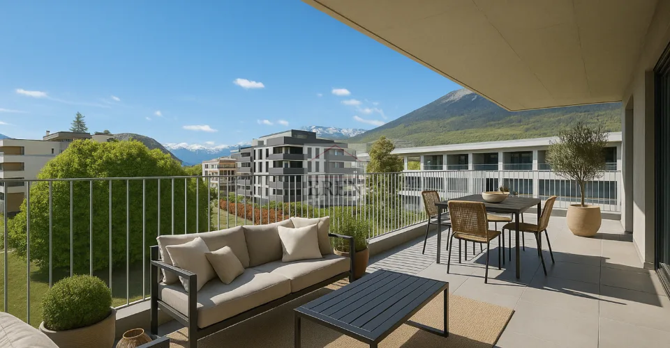 Magnifique et lumineux attique 3,5 - 4 pièces avec façade vitrées et balcon-terrasse panoramique sud-est