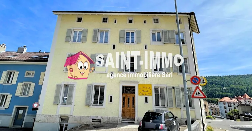 Immeuble locatif mixte de 6 appartements et bar/restaurant en plein centre de Saint-Imier