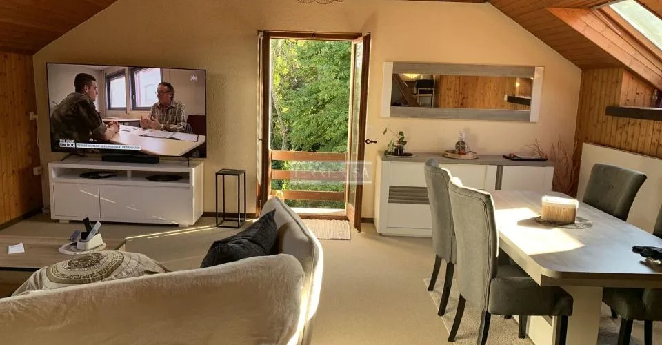 Immeuble de rendement avec 3 appartements, bureau, garage-hangar et jardin
